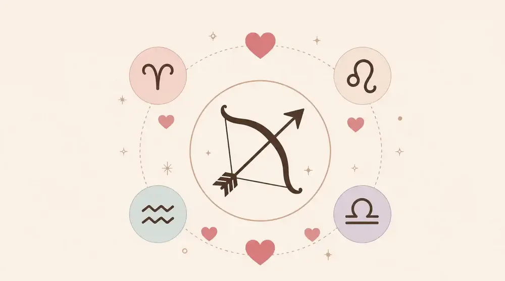 Sagittarius best zodiac matches Aries Leo Aquarius Libra compatibility
